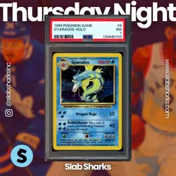 1999 POKEMON UNLIMITED #6/102 GYARADOS RARE HOLO PSA 7 - Image 1