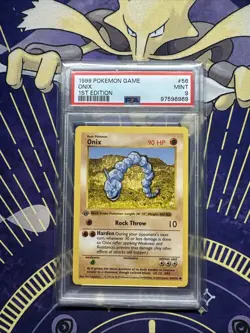 1999 Pokemon Base Set 1st Edition - Onix 56/102 - PSA 9 - Image 1