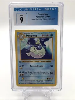 Pokemon Dewgong Base Set 1st Edition Shadowless CGC 9 Graded Trading Card - Image 1