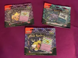 Pokemon TCG Paldean Fates Tech Sticker Collection LOT: Fidough/Greavard/Maschiff - Image 1