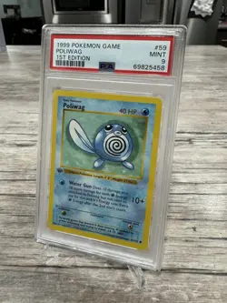 PSA 9 - Pokemon POLIWAG 59/102 - 1ST EDITION SHADOWLESS BASE SET - First MINT - Image 2