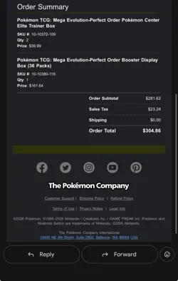 *PRESALE* Pokemon Mega Evolution(Perfect Order) Pokemon Center ETB *PREORDER* - Image 1