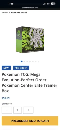 *PRESALE* Pokemon Mega Evolution(Perfect Order) Pokemon Center ETB *PREORDER* - Image 2