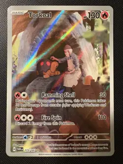 2024 Pokemon S&V Twilight Masquerade Torkoal IR 172/167 ILLUSTRATION RARE HOLO! - Image 1