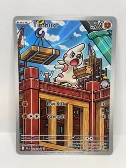 Timburr Illustration Rare Pokemon TCG Black Bolt 125/086 - Image 1