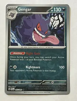 Pokemon TCG Gengar 057/091 Paldean Fates Reverse Holo Near Mint - Image 1