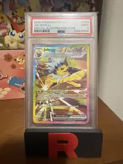 2025 Pokemon Prismatic Evolutions Jolteon EX Special Illustration Rare PSA 9 - Image 1