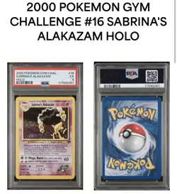 2000 POKEMON GYM CHALLENGE #16 SABRINA'S ALAKAZAM HOLO EX 5 - Image 1