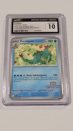2025 POKEMON SVP EN-SV BLACK STAR PROMO #213 FERALIGATR CGC 10 - Image 1