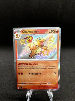 Pokemon TCG Charmeleon 110/091 Paldean Fates Shiny Holo Rare NM Condition - Image 1