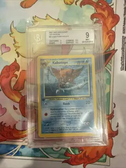 2000 Pokemon 1st Edition Neo Discovery KABUTOPS Holo Rare #6/75 bgs 9 MINT - Image 1