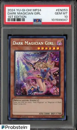 2024 Yu-Gi-Oh! MP24 1st Edition #EN053 Dark Magician Girl PSA 10 GEM MINT - Image 1