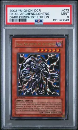 YUGIOH PSA 9 Skull Archfiend of Lightning DCR-073 Dark Crisis 1st Edition - Image 1