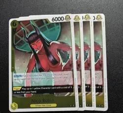 4X Nico Robin OP09-107 R One Piece TCG Foil Emperors in the New World NM - Image 1