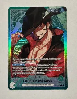 One Piece OP14-020 Dracule Mihawk Alt Art NM The Azure Sea’s Seven NM - Image 1