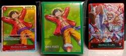 Monkey D Luffy One Piece Gear 5 Silver ST21-014 SR + Red ST21-001 L + 70 Sleeves - Image 1