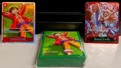 Monkey D Luffy One Piece Gear 5 Silver ST21-014 SR + Red ST21-001 L + 70 Sleeves - Image 2