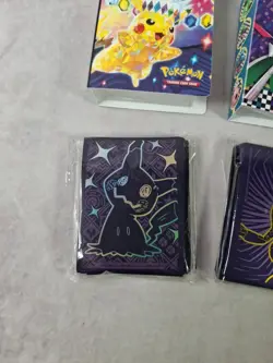 Pokemon Paldean Fates & Scarlett ETB Card Sleeves Lot Of 2 + 2 Mini Binders - Image 4