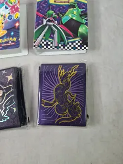 Pokemon Paldean Fates & Scarlett ETB Card Sleeves Lot Of 2 + 2 Mini Binders - Image 5