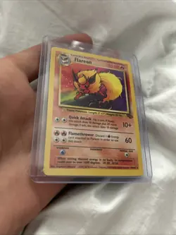 Pokemon TCG Flareon Card 19/64 Jungle Unlimited Rare Non-Holo NM/Mint Condition - Image 3