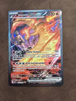 Pokemon TCG Team Rockets Moltres EX Card 229/182 NM. - Image 1