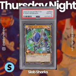 2024 YU-GI-OH! CARD GAME 7-ELEVEN COLLAB RUSH DUEL #JP003 E-HERO SPARKMAN PSA 10 - Image 1