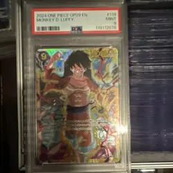Bandai One Piece CCG Monkey D. Luffy Leader Foil Card OP09-119 PSA 9 2024 - Image 1