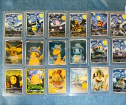 Pokemon Van Gogh Set Of Eighteen (18) Fan Art Cards Full Set - Image 1
