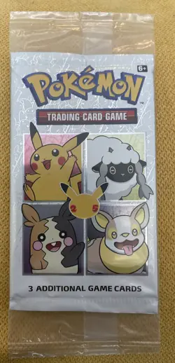 SEALED 25th Anniversary General Mills Pokemon Cereal 3 Card Booster Packs cards - Image 1