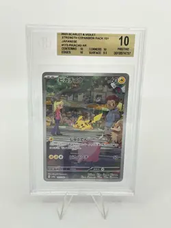 BGS 10 Pokemon Card Japanese Pikachu Art Rare 173/165 POKEMON CARD 151 AR - Image 1