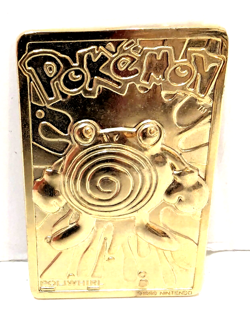 Pokemon Poliwhirl 24K Gold Plated Trading Card 1999 Burger King Limited Edition - Image 2