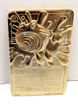 Pokemon Poliwhirl 24K Gold Plated Trading Card 1999 Burger King Limited Edition - Image 3