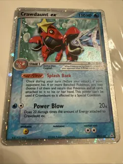 Pokemon Holon Phantoms Crawdaunt EX Holo Rare Card 99/110 - Image 2