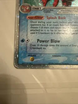 Pokemon Holon Phantoms Crawdaunt EX Holo Rare Card 99/110 - Image 5