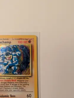 Pokemon Machamp Holo Rare Card 8/102 First Edition - Image 4
