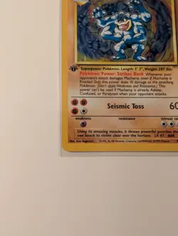 Pokemon Machamp Holo Rare Card 8/102 First Edition - Image 5