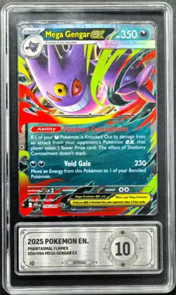 Pokemon Cards ENG. Metal Tags Mega Gengar EX 056/094 PCG 10 (SAME AS PSA 10) - Image 1