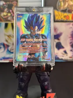 SSB Vegeta Saiyan Pride BT27-001 SLR History of Z Dragon Ball Super Masters Card - Image 1