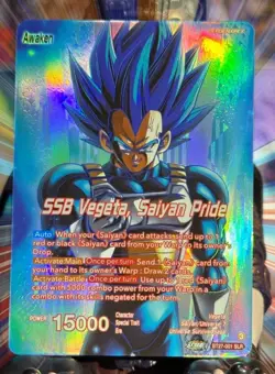 SSB Vegeta Saiyan Pride BT27-001 SLR History of Z Dragon Ball Super Masters Card - Image 5