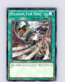 Yu-Gi-Oh TCG Mayhem Fur Hire MP19-EN255 1st Edition Common Card NM - Image 1