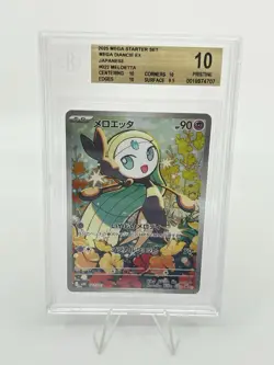 BGS 10 GOLD Pokemon Card Japanese Meloetta 022/021 Mega Diancie ex AR - Image 1