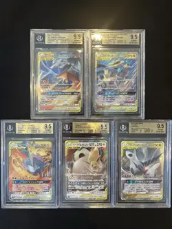 BGS 9.5 Pokemon Card Game Japanese Tag Team GX RR 5 Card Set Bulk Holo - Image 1