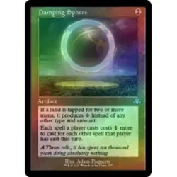FOIL DAMPING SPHERE (RETRO FRAME) Dominaria Remastered Magic MTG MINT CARD - Image 1