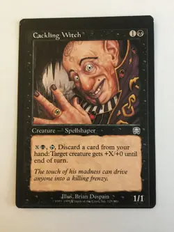 *Miscut* Cackling Witch - Mercadian Masques (MMQ) - MTG Magic the Gathering - Image 1
