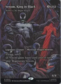MTG (FOIL) Venom, King in Black - Skithiryx, the Blight Dragon (Borderless) M Ma - Image 1