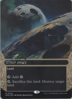 MTG (FOIL) Strip Mine (0040) (Borderless) M Edge of Eternities: Stellar Sights 4 - Image 1