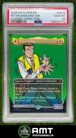 Peter Parker Amazing Spider-Man PSA 10 2025 Magic Gathering Marvel Comic Foil - Image 1
