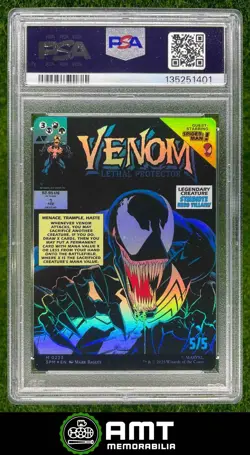 Eddie Brock Venom Lethal Protector PSA 9 2025 Magic The Gathering Marvel Foil 01 - Image 2