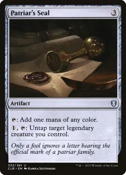 CLB PATRIAR'S SEAL 1x Rare Magic Commander Legends Baldur's Gate MTG NM - Image 1