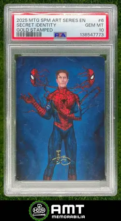 Secret Identity PSA 10 2025 Magic Gathering Marvel Spider-Man Art Gold Stamped - Image 1